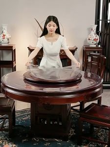 【24-hour delivery】1.5/2.5mm transparent table cover pvc table mat waterproof table top cover table cloth waterproof alas meja waterproof plastic lapik meja plastik pvc transparent mat protector round tebal dining bulat tablecloth for table 桌布防水防油 桌垫