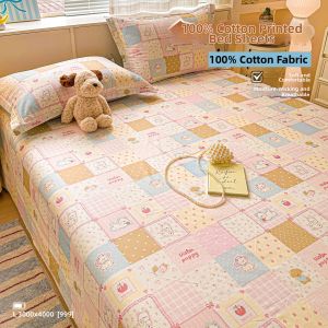 NAIYOUCHENG | Cotton Cartoon Print Bedding Set Three-piece