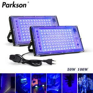 50W 100W UV Pha 395nm 400nm Tia Cực Tím Giai Đoạn Đèn Chống Nước Disco Đảng Đèn Nền Đèn 220V Với Bảo Hành 30000 Giờ