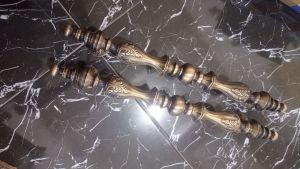 Handle gagang pintu kuningan panjang 60cm model payung ukir berbahan full kuningan terbaik