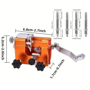 Bộ Dụng Cụ Mài Cưa Xích Cầm Tay Với Dụng Cụ Mài Tay Quay 4 Đầu Mài Cacbua Đa Năng Kẹp Ống Dẫn Hướng Mở Rộng Cho Cưa Xích 4-22 Inch