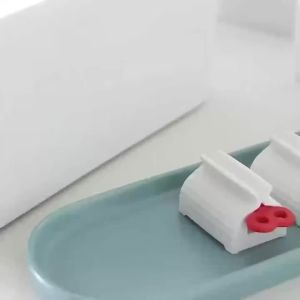 Durable Plastic Toothpaste Squeezer Set Easy Roll Dispenser for Toothpaste & Facial Cleanser Cosmetics Oral Care Bathroom Tools