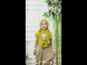 AliMaMa - KIDS SYRIA - Jilbab Anak Jersey Kerudung Kurung Boba Instant Hijab Jersi Murah Medan