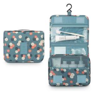 Túi Đựng Mỹ Phẩm Gấp Gọn Chống Nước Bảo Quản Đồ Khi Đi Du Lịch Có Móc Treo Tiện Lợi