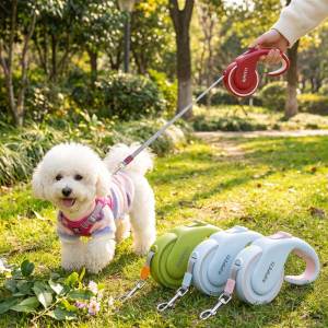 Teekland Dog Leash One Touch Brake Retractable Leash Anti Burst Walk Leash for Small & Medium Dogs and Cats Multi Color