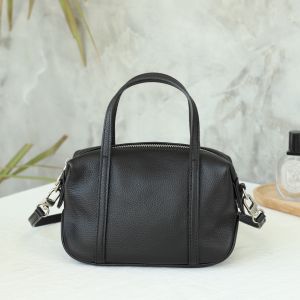 Túi Xách Nữ Da Bò Thật Cao Cấp Kiểu Dáng Boston Mềm Mại Có Dây Đeo Chéo Nhỏ Gọn Khóa Kéo.