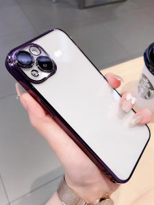 Ultra-Thin Transparent Hard Shell for  16 Mobile Phone with Lens Film Full Coverage Anti-Fall for Men And Women