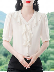 DAIXIANGFEIZI | Chiffon Fashion Loose Blouse Short Sleeve