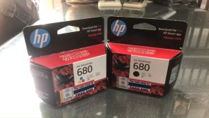 HP 680 BK/680 CO คนูเปิด+เส้นสี รวม 2 กล่อง แท้ศูนย์หนึ่งคุณภาพ 100% HP DeskJet Ink Advantage 1115/ 2135 AIO/ 3635 AIO/ 3855/ 4535/ 4675/ 3775 /2675 /2676