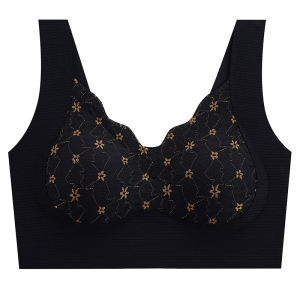 Bra for Women Lace Wireless Seamless Push-up M-2XL Vest-style Sleep Bra Ladies Fixed Cup