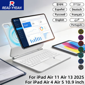 Magic Wireless Keyboard with Touch Panel for iPad Air 4 5 10.9in 10/11th Magnetic Case for iPad Pro Air 2018-2025 Smart Cover
