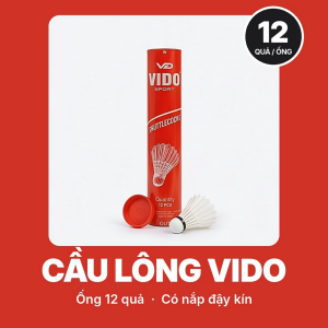 Ống Cầu Lông Vido 12 Quả 16 Cánh Lông Shuttlecock Đồ Chơi Phụ Kiện Thể Thao Badminton Phụ Kiện