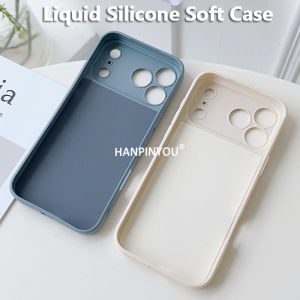 Luxury Liquid Silicone Phone Case For Apple iPhone 17 16 Pro Max 17 Air 16 Plus 16E Solid Color Protect Camera Soft Cover Lining Shell