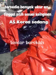 terpal plastik tersedia banyak ukuran tipe A5 Korea harga terjangkau kualitas terjamin