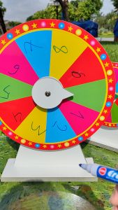 Vòng quay may mắn lucky wheel size 40 cao 50 cm sáng tạo nội dung với bút bi dành cho sự kiện