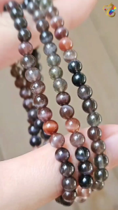 Collection Grade Rare Authentic Madagascar Colorful Scapolite Cat Eyes Stone Bracelet (Single / 3 Rounds)
