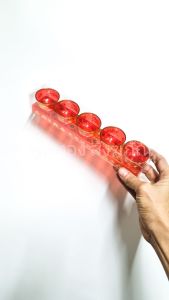 ชุดน้ำชา ใส  5 ถ้วย แบบใส รุ่นใหม่ ฐานเตี้ย ชุดชา ถ้วยน้ำชา