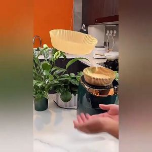 กระดาษรองหม้อทอดไร้น้ำมัน [แพ็ค 25/50ชิ้น] คูมค่า คูมราคา กระดาษรองอบ กระดาษรองหม้อทอด