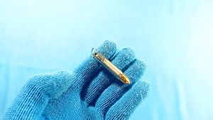 Liontin Peluru  Baja Asli 10  MM Proyektil Kuning