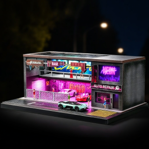 Mô Hình Garage LED Cyberpunk Tỷ Lệ 1:64