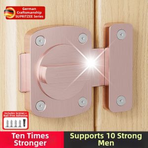 Anti-theft Door Lock for Bedroom and Bathroom No Drilling Required Zinc Alloy