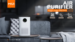MIUI Air Purifier: 3-Stage HEPA+Activated Carbon Filter Real-Time Air Quality Monitor 25dB Ultra-Quiet & Baby-Safe Mode | Removes 99% Allergens Formaldehyde Odors