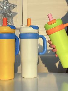 BIZE | High Capacity Stainless Steel Insulation Cup With Straw Dual Drinking Option