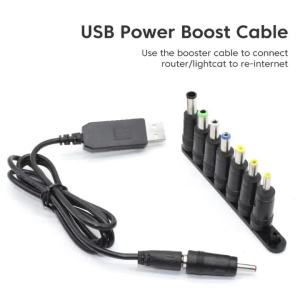 OLAF | Cáp Nguồn Tăng Áp USB 5V Lên DC 9V/12V Có Đèn LED Chiếu Sáng Cho Bộ Định Tuyến Modem Quang Camera Camera Hành Trình Ô Tô - Bộ Chuyển Đổi Nguồn DC5.5