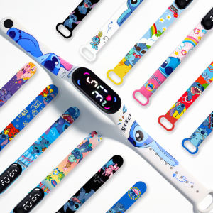 Disney | Fashion Stitch Children Watches Girls Waterproof Sport Wristband Women Bracelet  Kids LED Watch Touch Digital Clock
