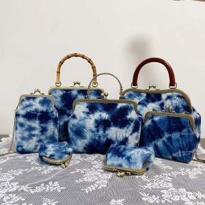 Handmade Tie-Dyed Coin Purse Womens Ethnic Style Key Card Case Crossbody Small Bag Storage Cloth Bag Coin Bag Mobile Phone Bag