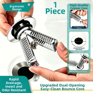 SHENYUAN | Press Pop-up Drain Stopper Hair Filter