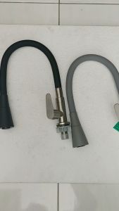 [ VIENA ] Kran Angsa Fleksibel Kran Cuci Piring Keran Sink Kran Dapur Meja 505 Stainless SUS 304 Hitam  Abu  Stainless