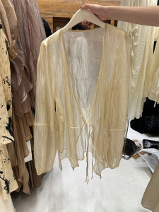 Fashion Casual Texture Sun Protection Clothing Womens Summer Dress Outerwear Shawl Cardigan Outwear Breathable Tulle Blouse