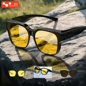 HELLOLEIBOO | Night Driving Day Night Vision Anti Glare Glasses Clip Ons