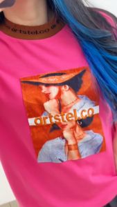 6034 Art Top Atasan Wanita Santai Korean Top