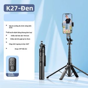 MEUYAG 1.3m Bluetooth Selfie Stick Tripod Hợp Kim Nhôm Thanh Có Giao Diện Từ Xa 1/4 Cho Máy Ảnh Điện Thoại Vlog Nhẹ Có Thể Gập Lại