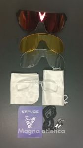 Kacamata Sepeda Kapvoe X63 TK63-Q-3LENS Kaca Mata Olahraga Anti Uv Sunglasses Cycling Sport Bersepeda  Gowes Pria Wanita Outdoor