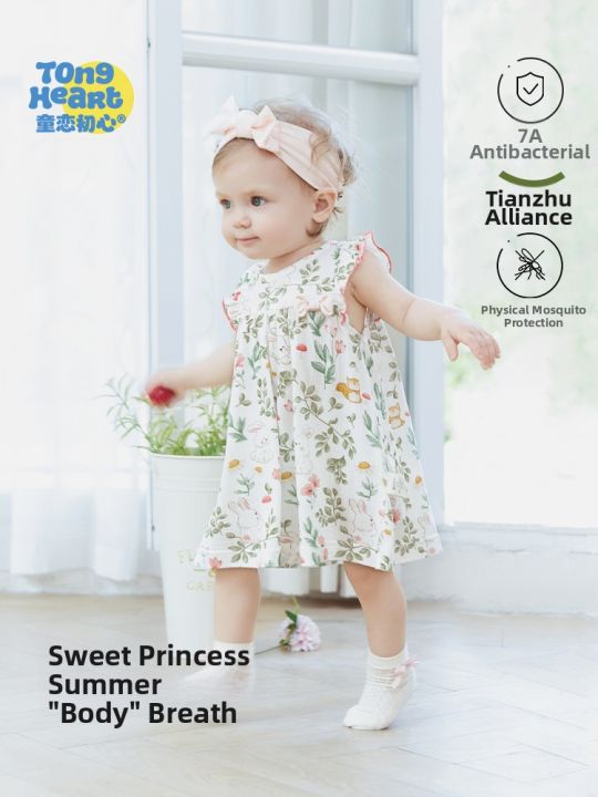 TONGLIANCHUXIN | Sweet Princess Style Children's Dress Bamboo Fiber |  Lazada PH