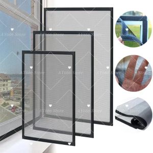 Customizable Size Mosquito Net Self-adhesive Reusable Insect-Proof Window Screen in summer Bug Protection frame Kit personalized
