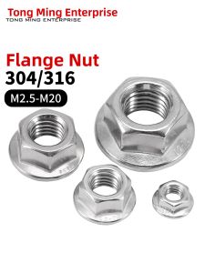 POWER&STRONG | Đai Ốc Flange Inox Chống Trượt Có Răng