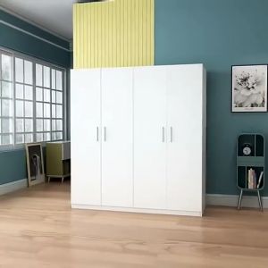 It is suitable for small bedrooms Home Wardrobe Cabinet Wooden 3 Doors White Multi-Functional Clothes Storage Cabinet Independently Compartmentalized for Easy Categorization Sturdy and Durable Suitable for Wardrobes and Bedroom Storage Garment Organizer