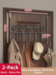 WUBUWEI | Sleek No-drilling Multiple Hooks Metal Hanger