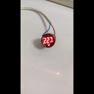 Pilot Lamp + Voltmeter Lampu Indikator LED 22mm 220V