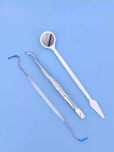 100pcs Dental Explorer Probe Disposable Double-ended Dental Hook Individual Packaging Stainless Steel Oral Cleaning Care Tools