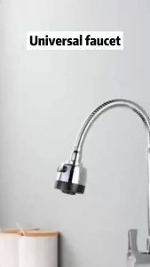 MLADEN Kitchen Sink Faucet Stainless Steel 360° Rotating Hose 2 Mode Flexible Shower Wall Pillar Water Tap