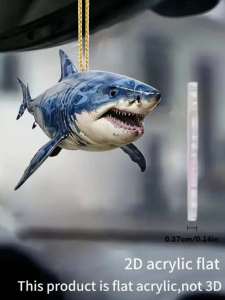 1pcs Shark Pattern Keychain Simple Fashion Style DIY Creative Keychain Suitable for Car Decoration Perfect Gift for All Seasons