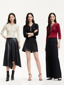 Vero Moda Womens Knitted Sweater 3/4 Sleeve V-Neck Autumn Winter Fashionable Casual Comfortable Breathable Short Length