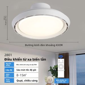 Chigo | Đèn Quạt Trần LED Tròn Hiện Đại Tối Giản Thông Minh Im Lặng