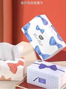 Affordable Whole Box Floral Language Plant Care Tissue Baby Soft Wet Wipe Home Use Hygienic Paper 4 Layer 170x120mm Size