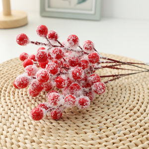 กิ่งเบอร์รี่เทียม 10/20 ชิ้น กิ่งฮอลลี่เบอร์รี่ สำหรับตกแต่งต้นคริสต์มาส ตกแต่งบ้าน ของตกแต่ง DIY ของขวัญ อุปกรณ์ทำพวงหรีด